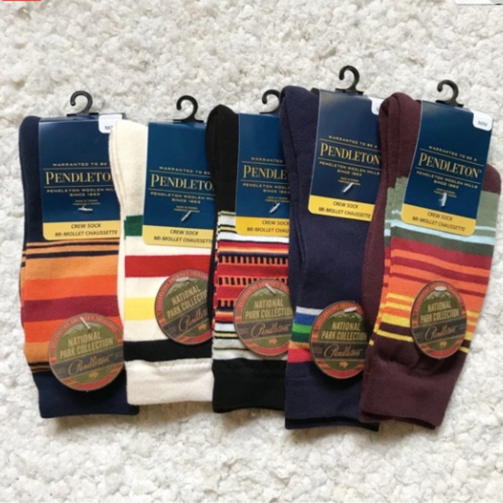 Pendleton UNISEX Crater Lake National Park Collection Stripe Socks Size Medium - Picture 13 of 13